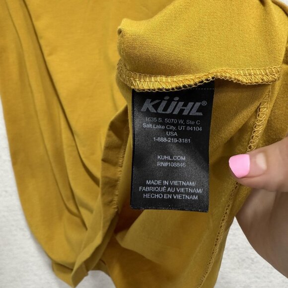 Kuhl Tank Top Womens Medium Yellow Mustard Recycled Polyester Spandex 20S 8454 - Picture 5 of 11